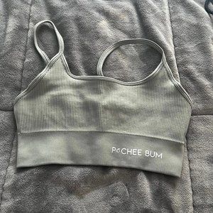 PcheeBum Gray Sports Bra